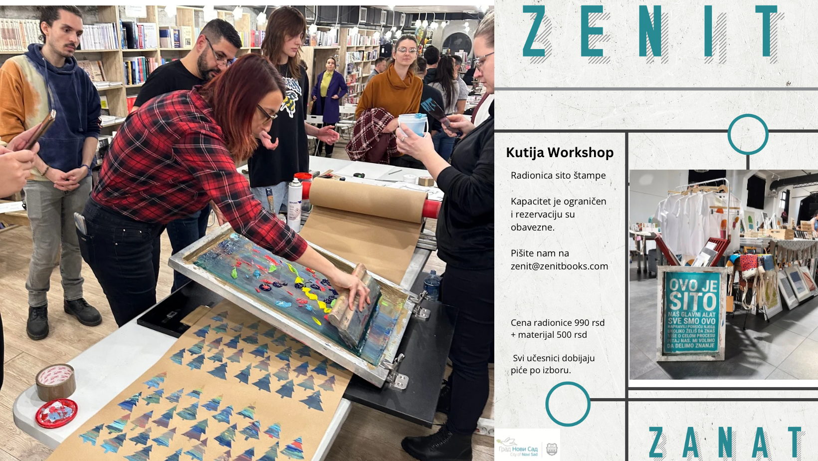 Zanat u Zenitu 2: Kutija Workshop – radionica sito štampe